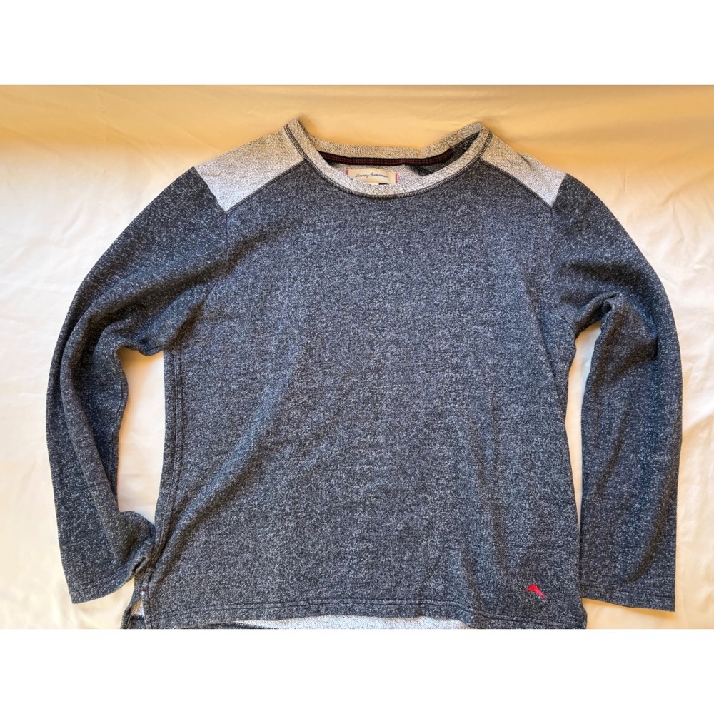 Tommy Bahama Mens XL Gray Marl French Terry Sweatshirt Pullover ZJ6CN